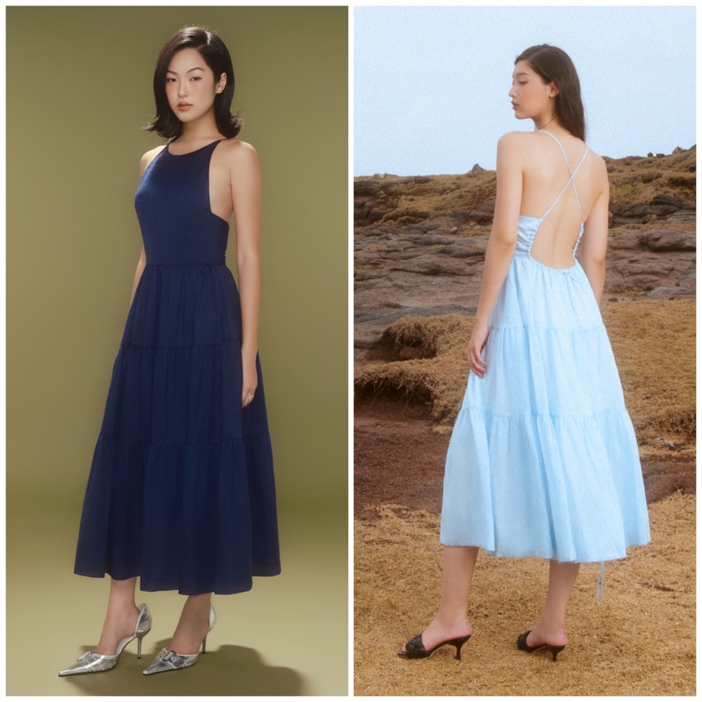 Caramel Monster Lois Midi Dress (Navy)